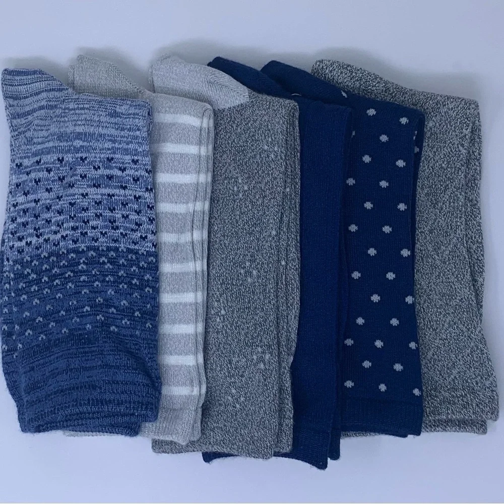 NWT Women’s Bundle of 3, 6-pack Cuddl Duds Casual Socks - Blue, Black, Gray (18)